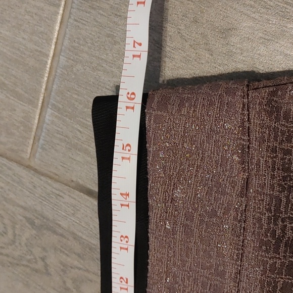 Retro Mini Skirt Ann Taylor LOFT Women's 8 Shimmering Brown w/Black Grunge Y2K - Picture 8 of 12